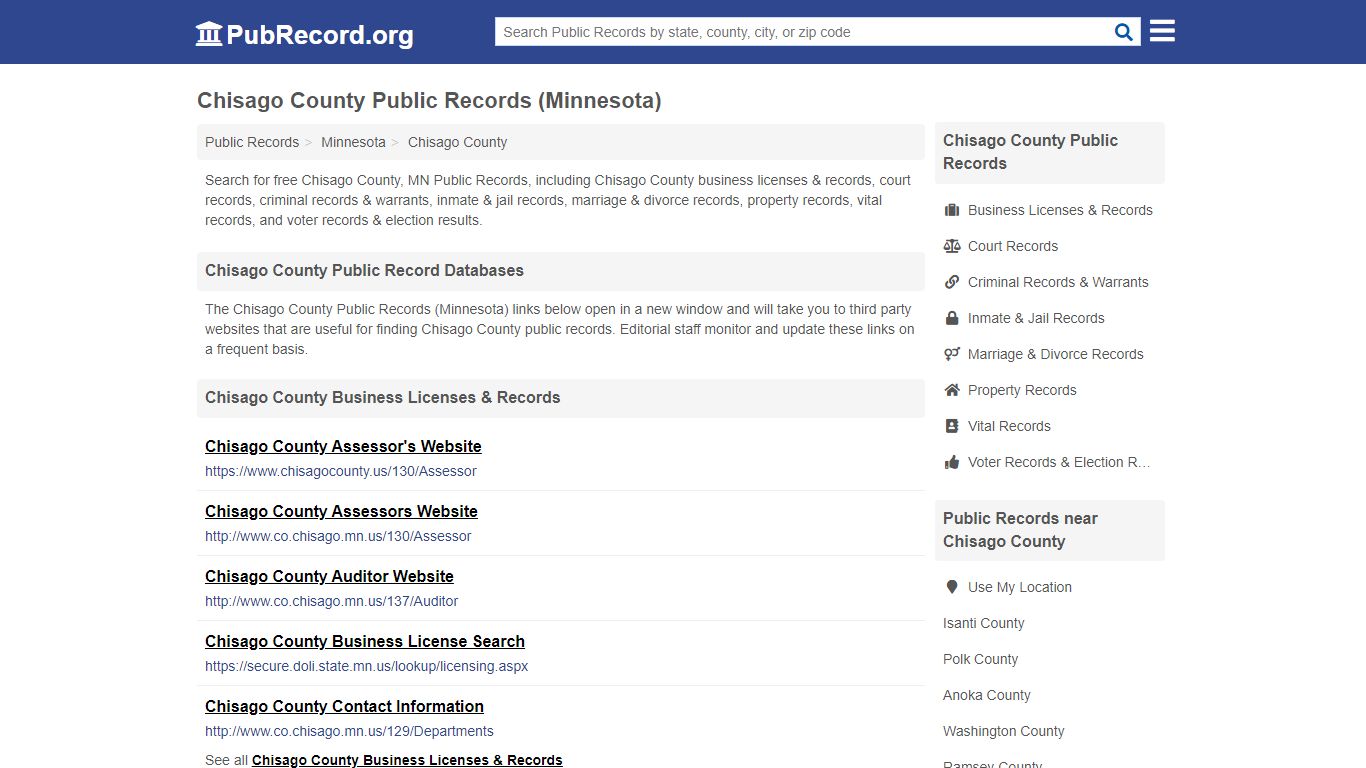 Free Chisago County Public Records (Minnesota Public Records)
